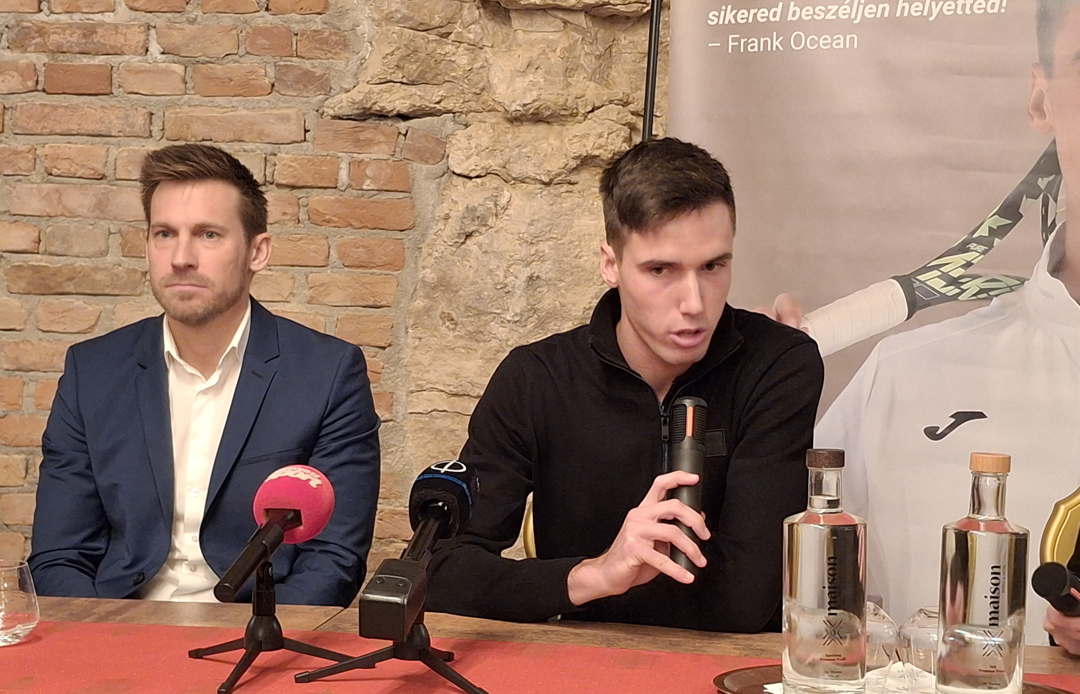 Balázs György és Marozsán Fábián a sajtótájékoztatón