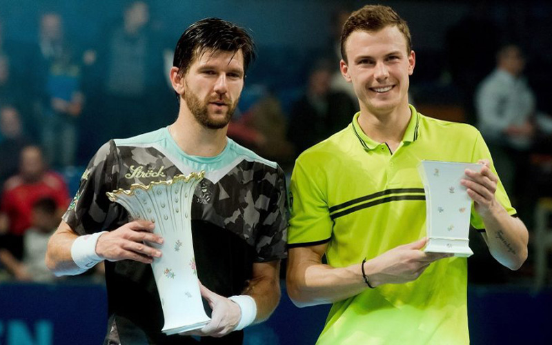 A tavalyi döntősök: a győztes Jürgen Melzer és a finalista Fucsovics Márton